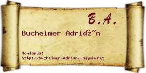 Bucheimer Adrián névjegykártya